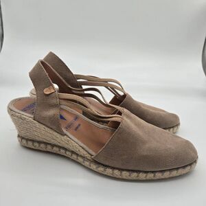 Verbenas Maika Wedge Espadrilles Size 40 Suede Made in Spain
